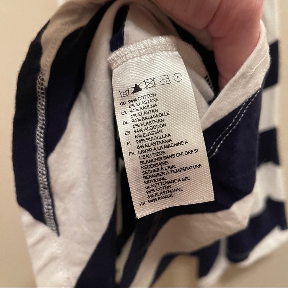 H&M Divided Navy & White Stripe Asymmetric Dress - Picture 5 of 10